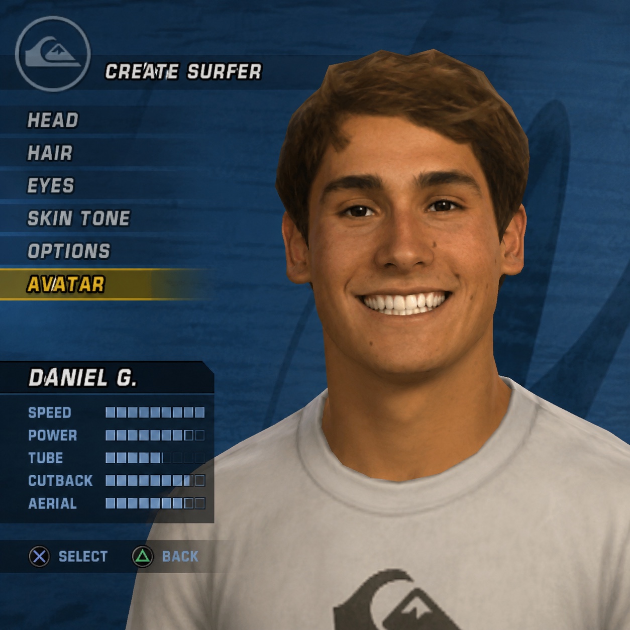 Daniel Gustin, game avatar